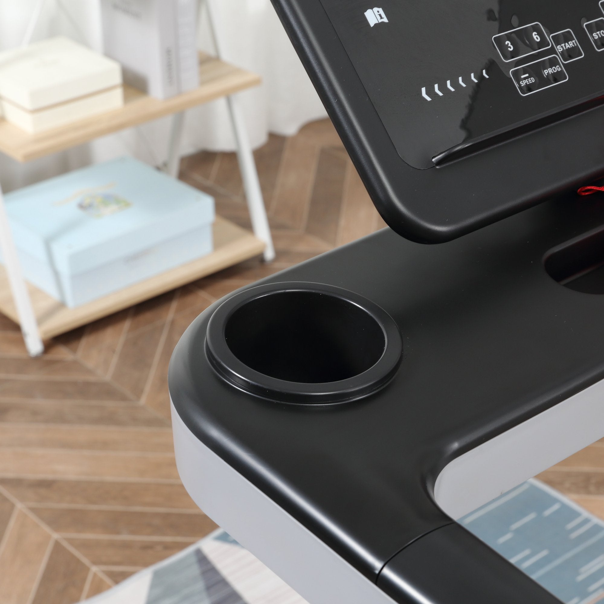 Kozy Folding Treadmill for Home Motorised Running Machine w/ LCD Display Black