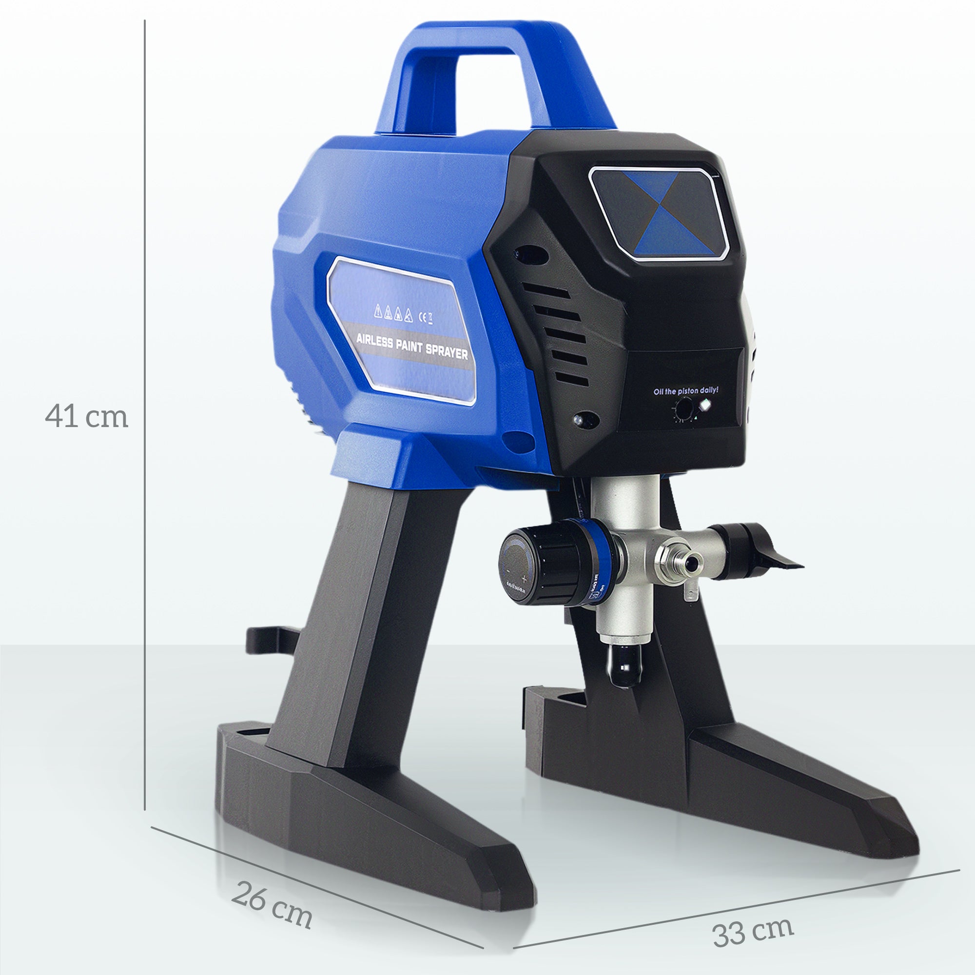 Kozy - Airless Paint Sprayer, Thinning-Free, Electric﻿ Fence Paint Sprayer for Exterior and Interior DIY Painting Projects, Wall Spray Gun Machine, Household Use, 1.5L/min, 200Bar, 7.5m Hose Dark Blue