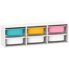 Kozy Low Height 2 Tiers Storage Organiser, Kids Toy Storage Unit with 6 Removable Bins for Bedroom, Nursery, Playroom