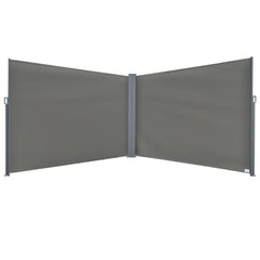 Kozy 6 x 2m Retractable Sun Side Awning Screen Fence Patio Garden Wall Balcony Screening Panel Outdoor Blind Privacy Divider – Grey