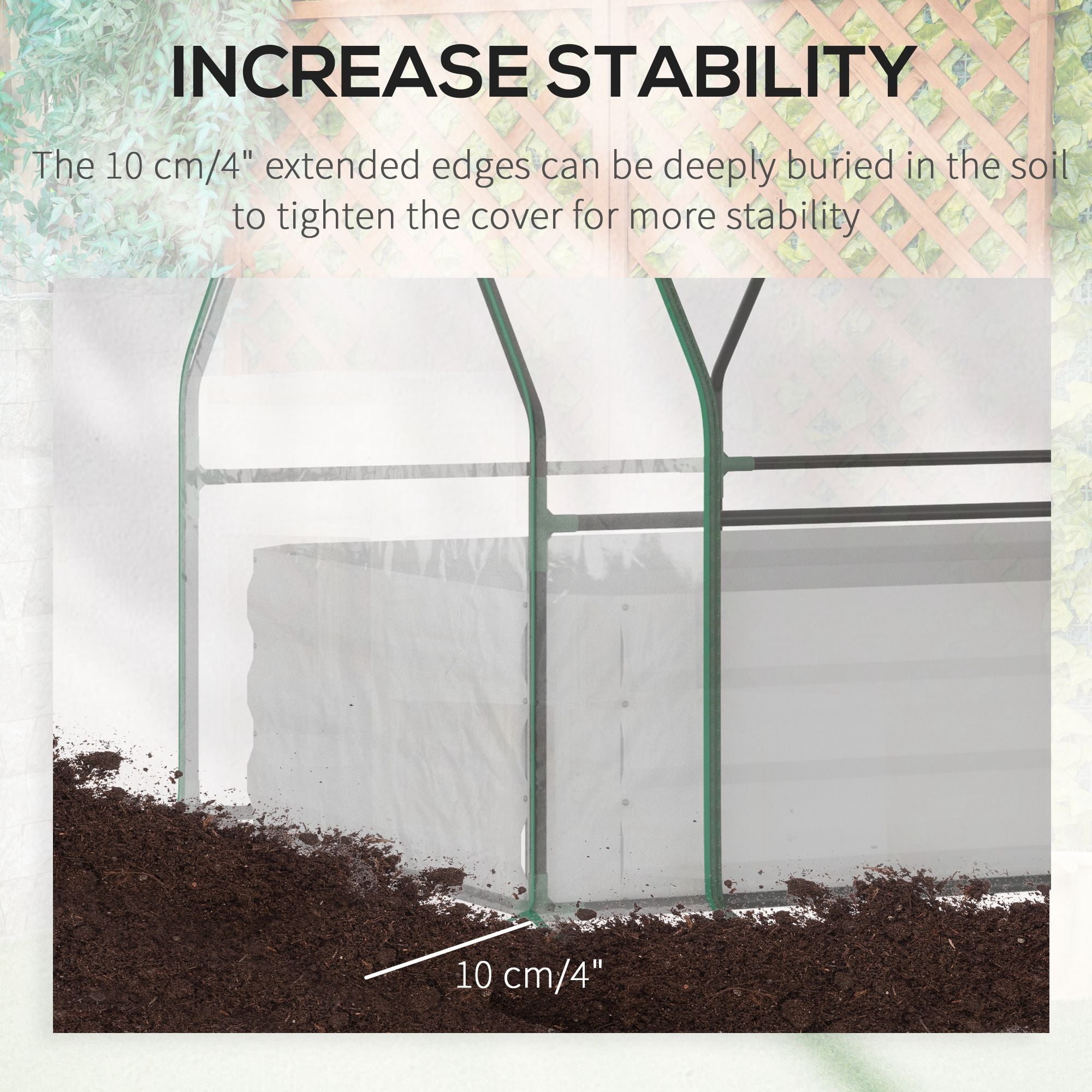 Kozy Raised Garden Bed with Greenhouse, Steel Planter Box with Plastic Cover, Roll Up Window, Dual Use for Flowers, Vegetables, Fruits and Herbs, 127L x 95W x 92H cm, Clear