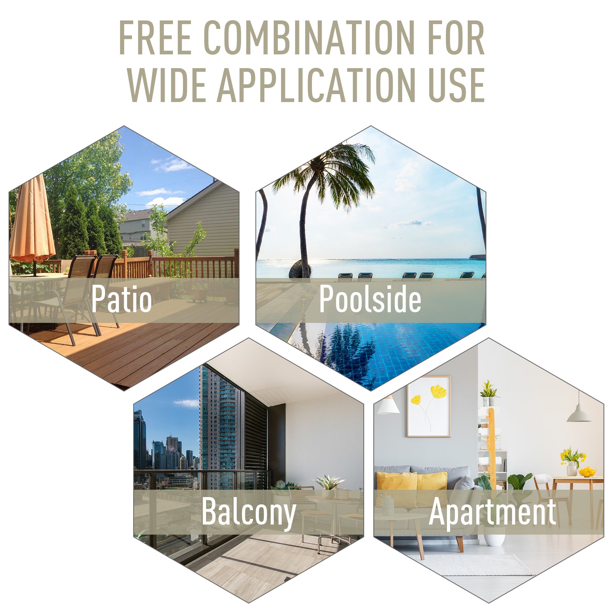 Kozy Set of Two Folding Garden Chairs - Beige