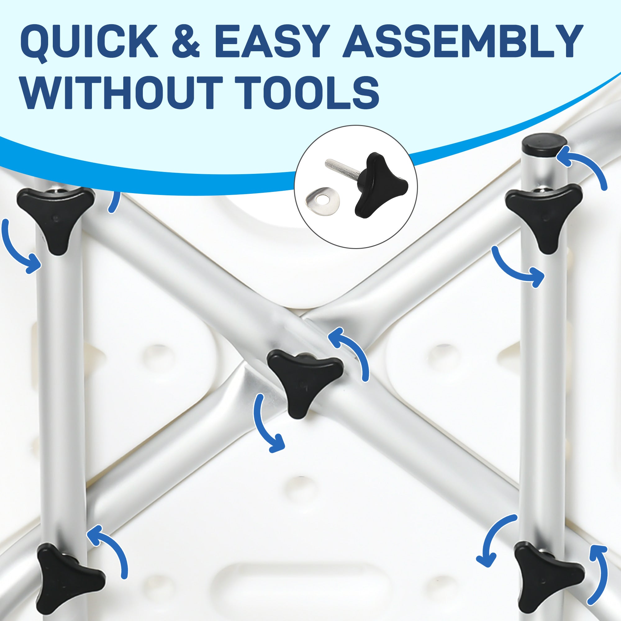 Kozy Shower Chair for the Elderly and Disabled, Height Adjustable Shower Stool with Back and Flipped Padded Arms, Suction Foot Pads, White