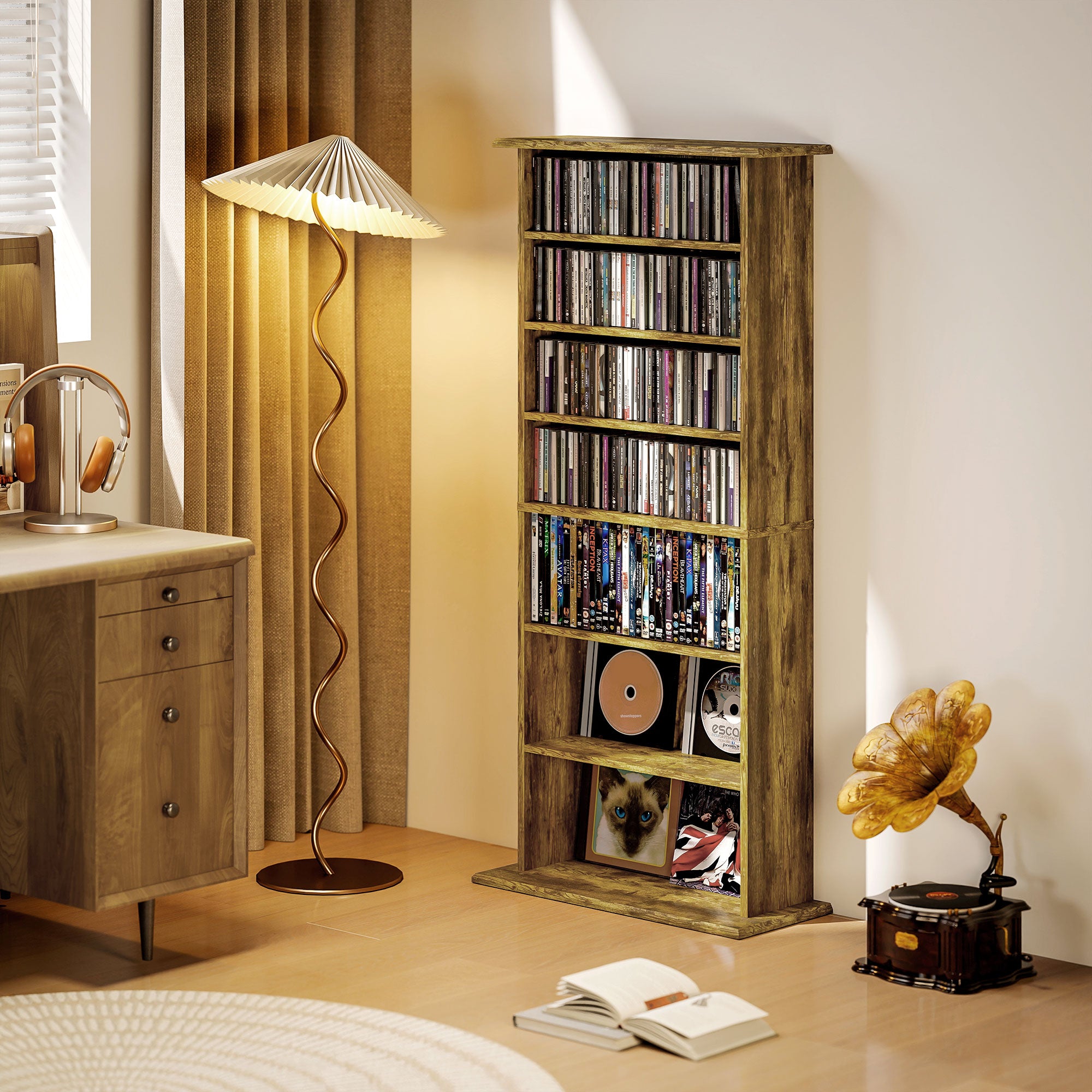 Kozy 360 CD Storage Unit - Rustic Brown