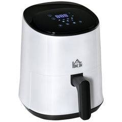 HOMCOM Air Fryers Oven 1300W 2.5L with Digital Display, Rapid Air Circulation, Adjustable Temperature, Timer and Nonstick Basket, White | Aosom UK