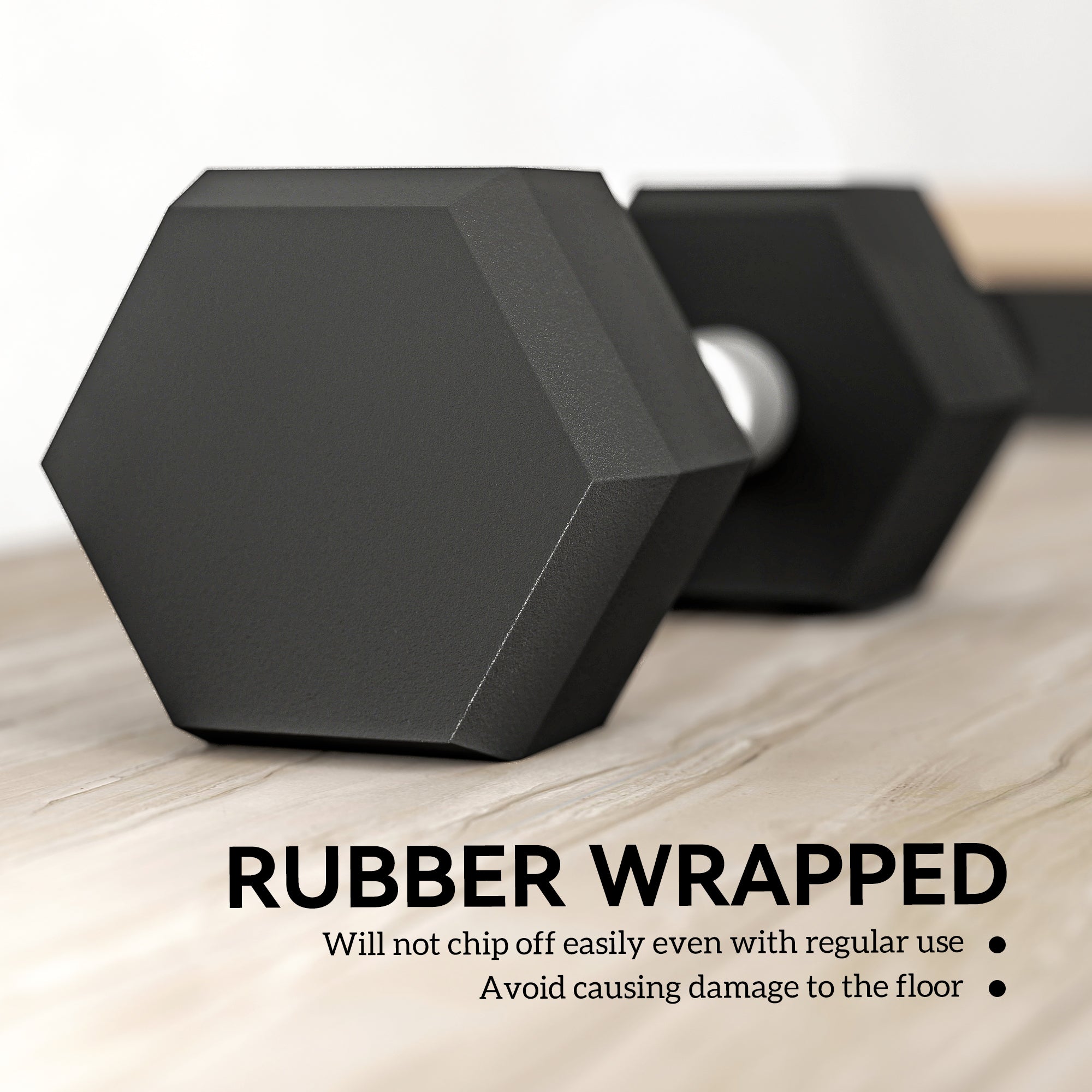 Kozy 2x6kg Hex Dumbbells Set Rubber Dumbbells Weight Lifting Equipment Fitness Home Gym