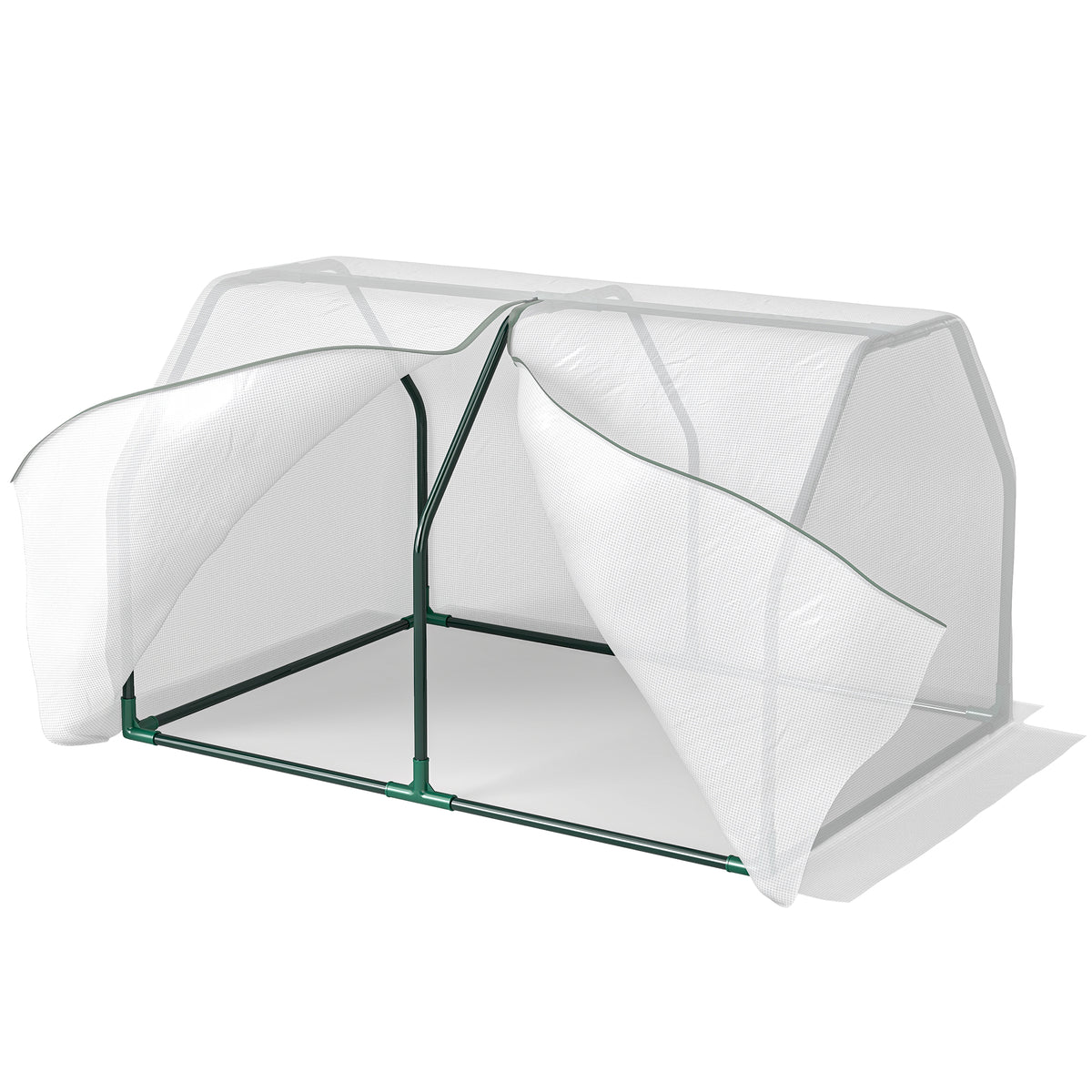 Kozy Mini  Greenhouse Grow House PVC Cover Steel Frame White 99L x 71W x 60H cm