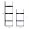 Galvanised Trampoline Ladder, 2 Steps/3 Steps Outdoor Trampoline Accessories for 6ft, 8ft, 10ft, 12ft, 13ft, 14ft, 16ft Trampoline, x 32Wcm, Tone