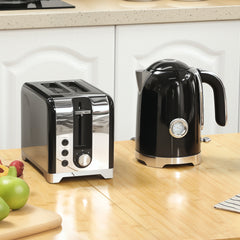 Kozy - Retro Toaster and Kettle Set - Black