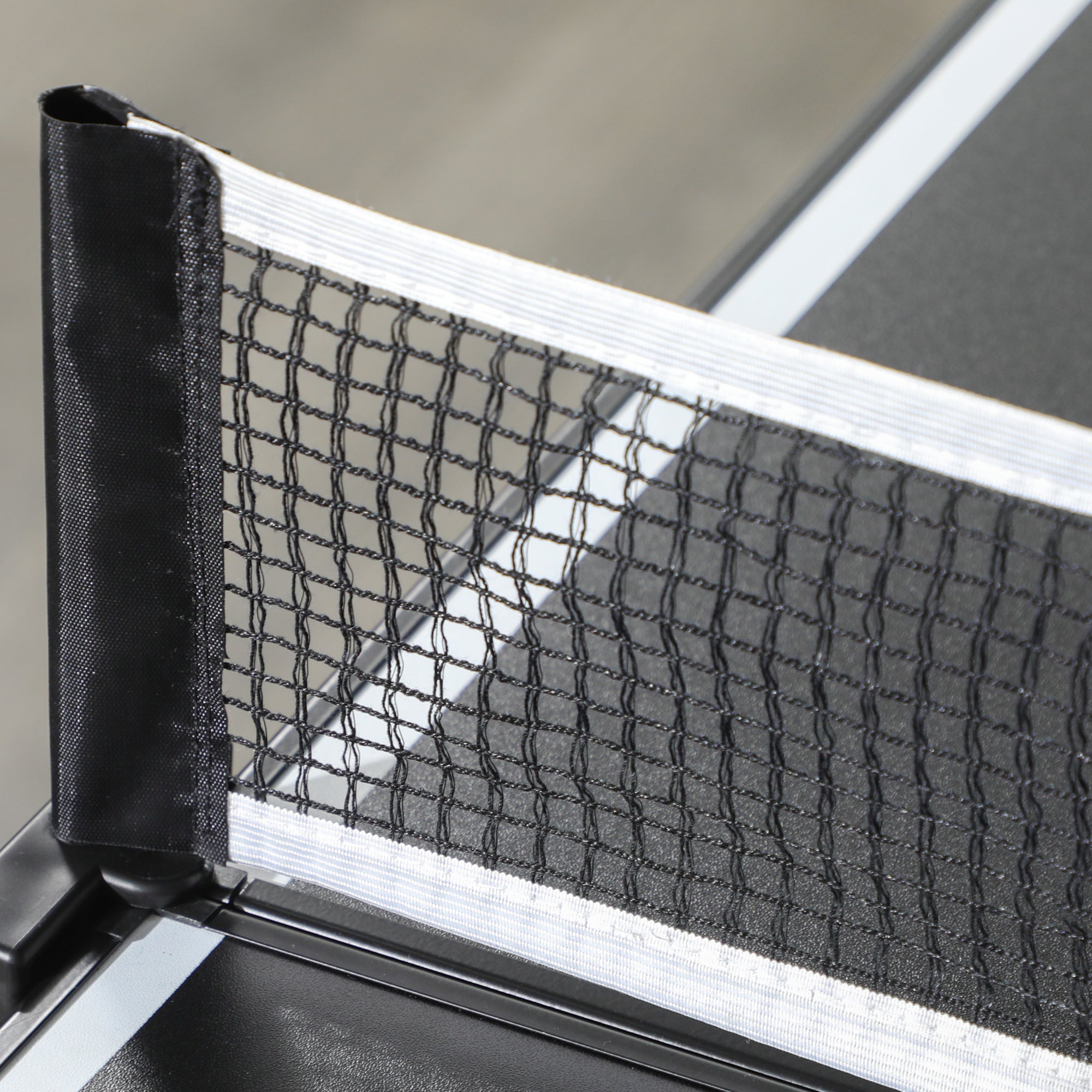 Kozy 5ft Mini Table Tennis Table, Folding Ping Pong Table with Net and Aluminium Frame, Portable Ping Pong Game Set for Indoor Outdoor Use, Black