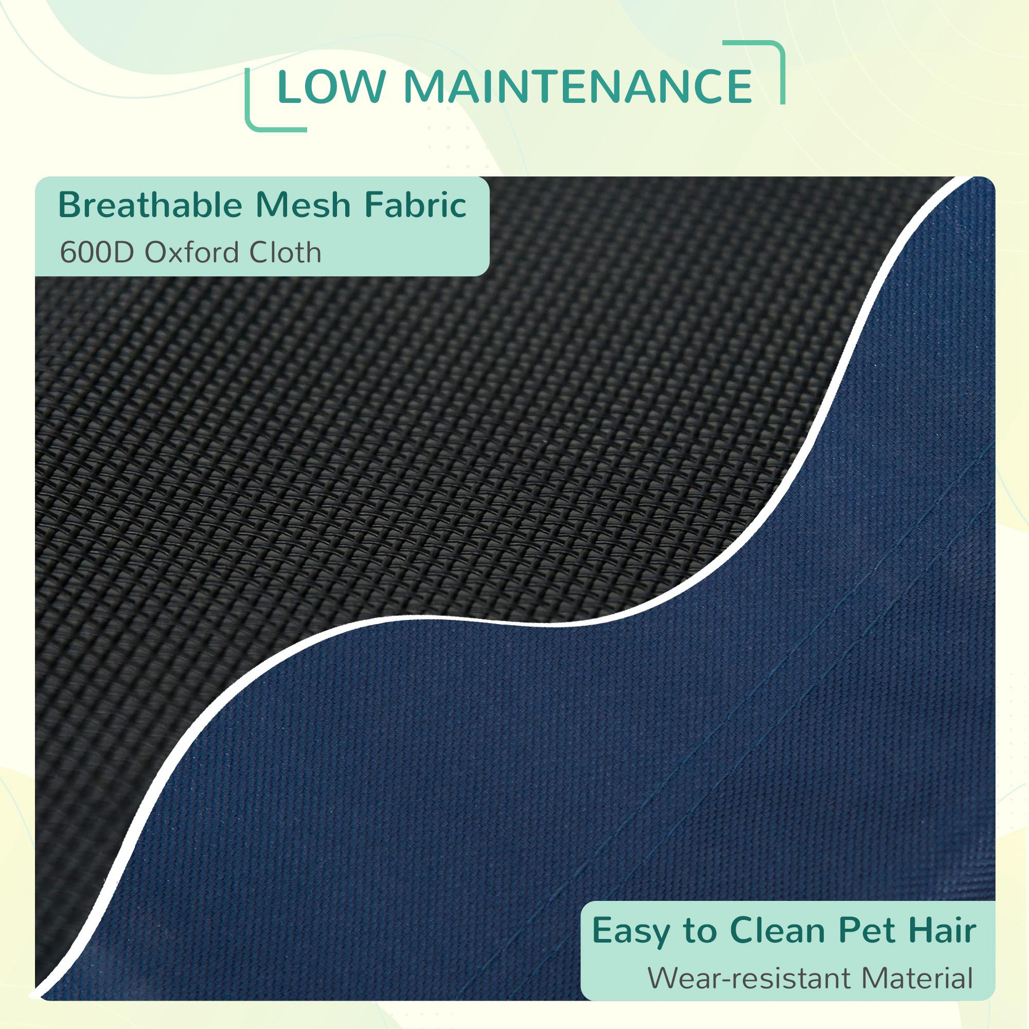 Kozy Raised Dog Bed Cat Elevated Lifted Puppy Pet Elevated Cot Portable Camping Basket – Blue (Medium)