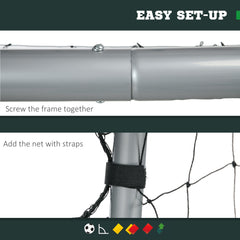 SPORTNOW 10ft x 6.5ft Football Goal, Football Net for Garden with Ground Stakes, Quick and Simple Set Up