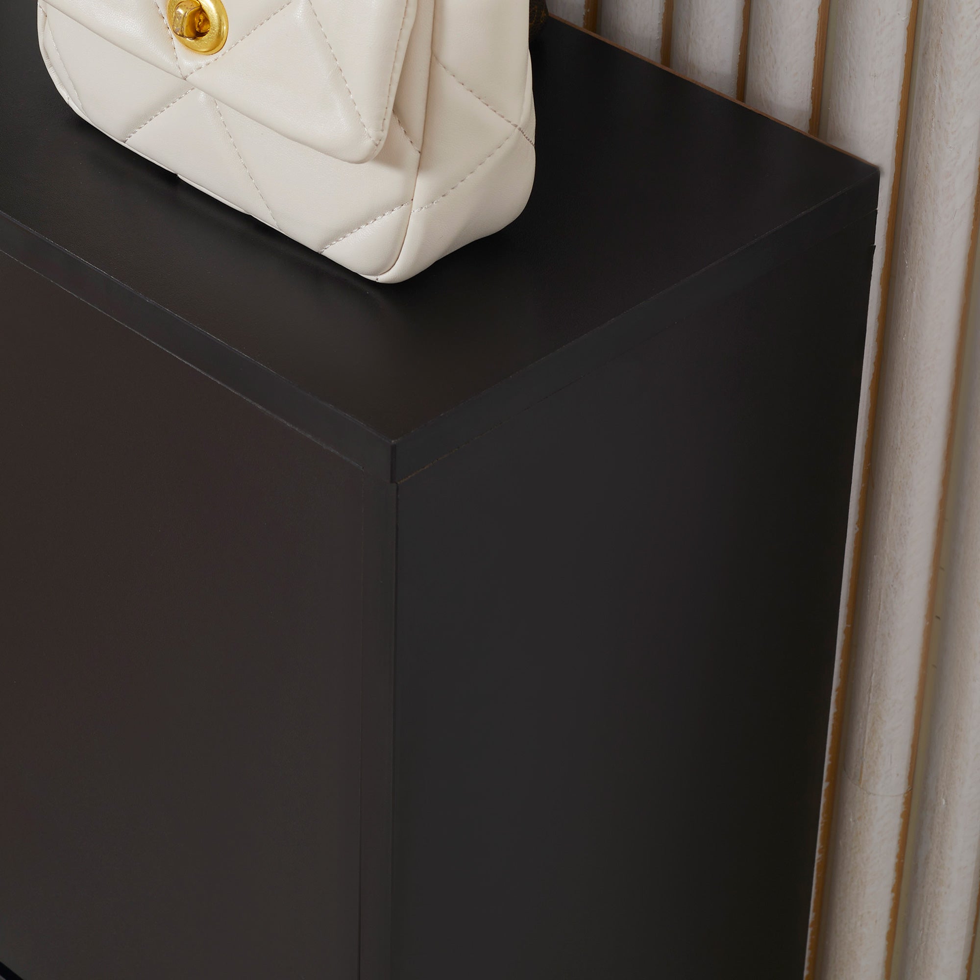 Kozy 2 Drawer Shoe Cabinet, Narrow Shoe Storage Cabinet with Flip Doors and Adjustable Shelves, Slim Shoe Cupboard for 12 Pairs of Shoes for Entryway, Hallway, Black