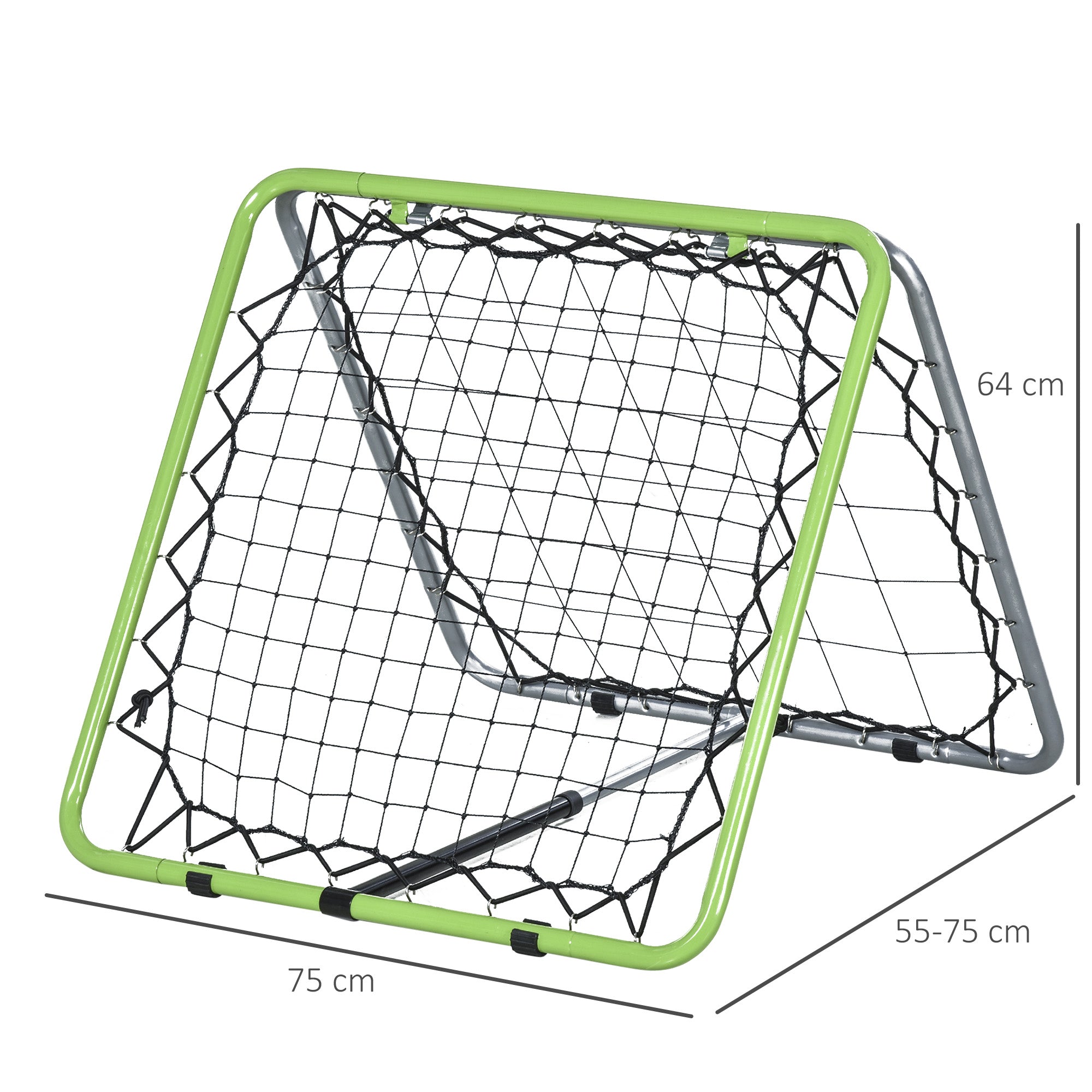 Kozy Football Training Net, Soccer Kickback Target Goal Both Side Rebounder Net, Adjustable Angle Goal Training Set for Kids and Children to Practice in Playground, Backyard