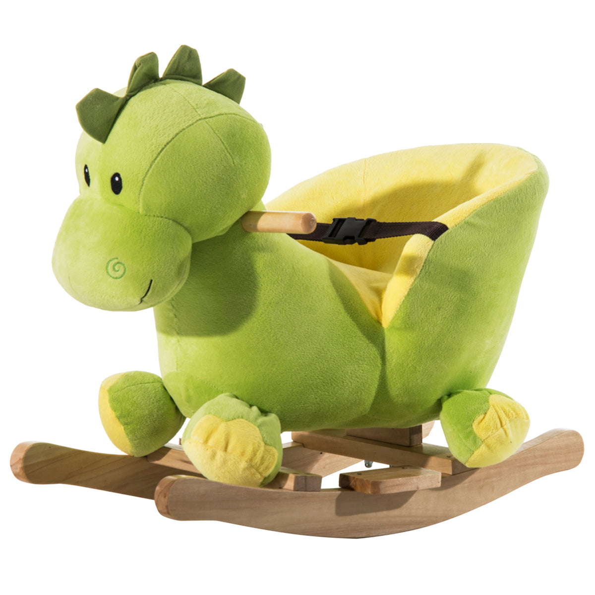 Kozy Kids Rocking Horse, Plush Ride-On Dinosaur Seat, with Seat Safety Belt, 32 Songs, Ride-On Horse