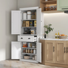 Kozy Freestanding Multi-Storage Kitchen Cabinet - White