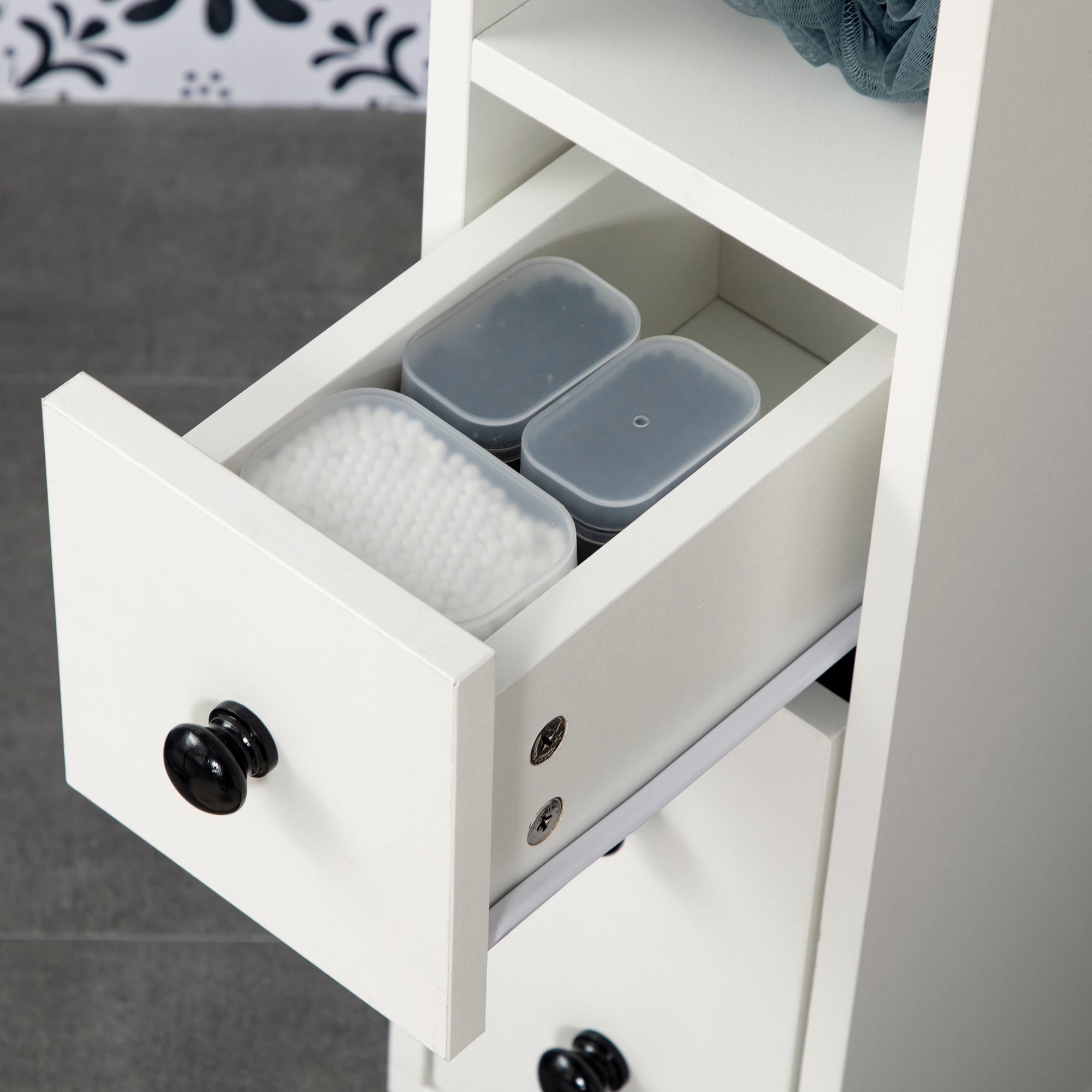 Kozy Slimline Bathroom Storage Cabinet - White