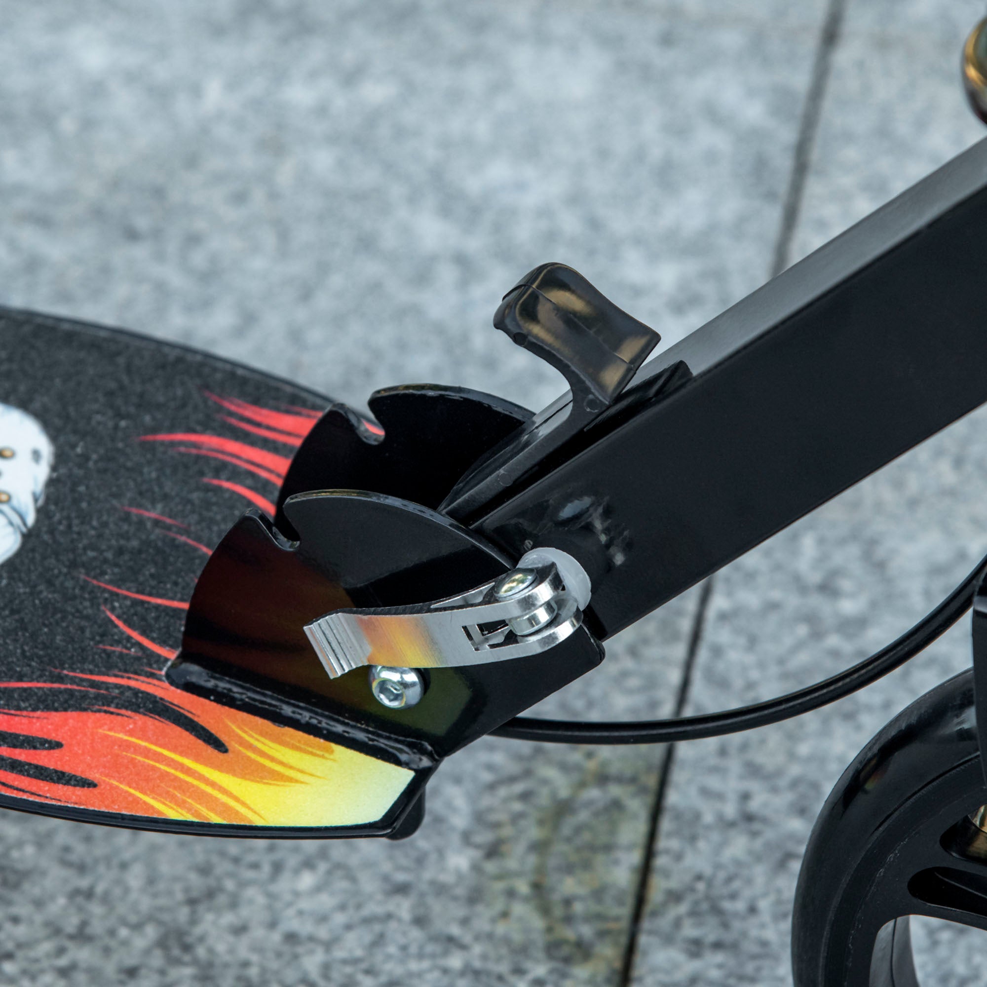 Kozy Kids Foldable Kick Scooter w/ Adjustable Height, Break, Big Wheels, for Ages 7-14 Years - Black