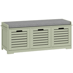 Kozy - 3-Drawer Shoe Storage Bench - Green