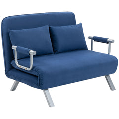 Kozy Two-Seater Click-Clack Sofa Bed - Dark Blue