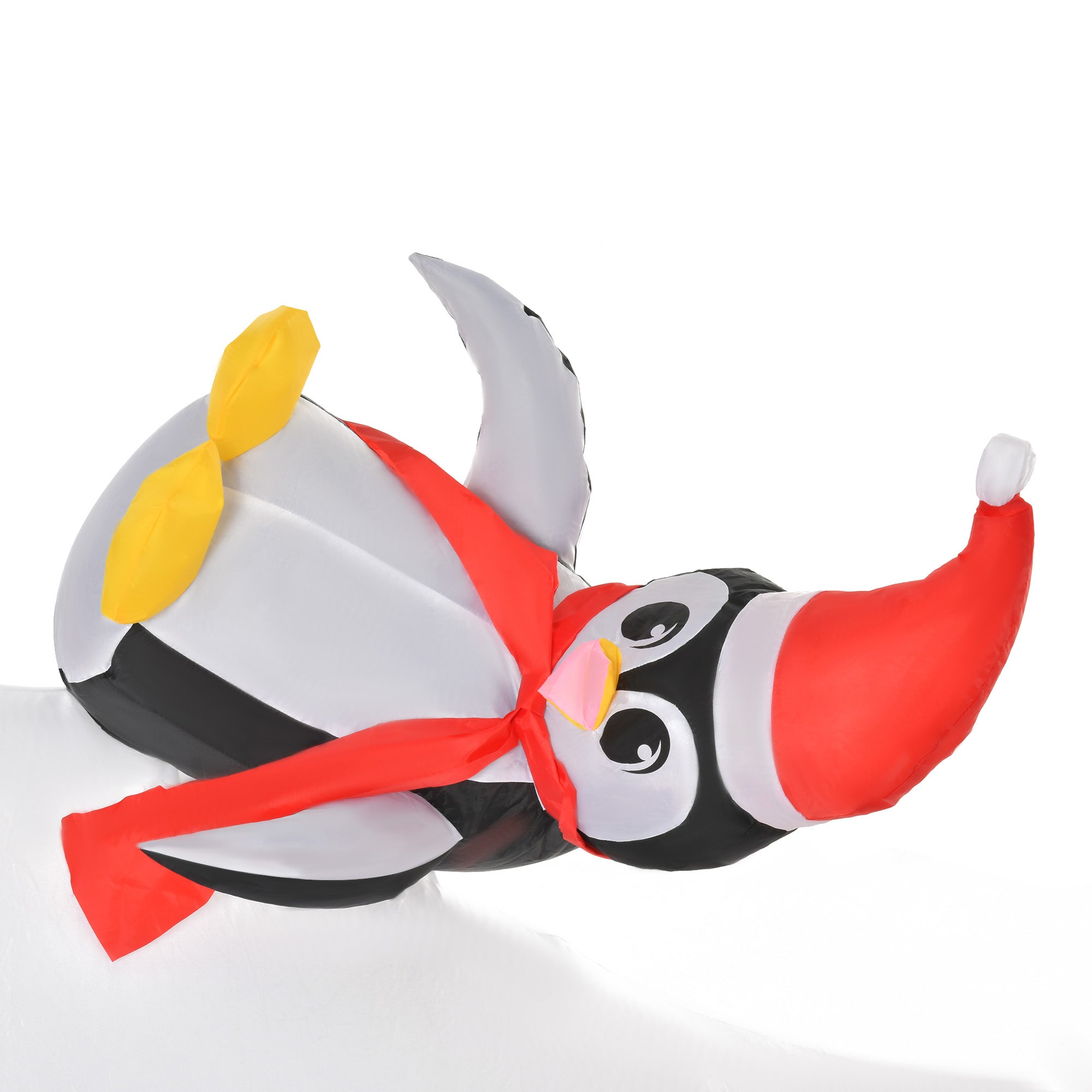 Kozy 5ft Outdoor Christmas Inflatable with LED Light, Lighted Blow up Polar Bear with Three Penguins, Giant Yard Party Decoration for Home Garden Lawn Party Prop