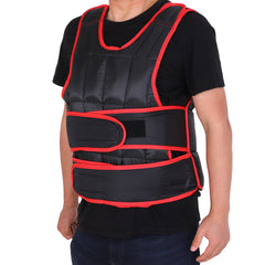 HOMCOM 10kg Adjustable Exercise Workout Metal Sand Weight Vest Red