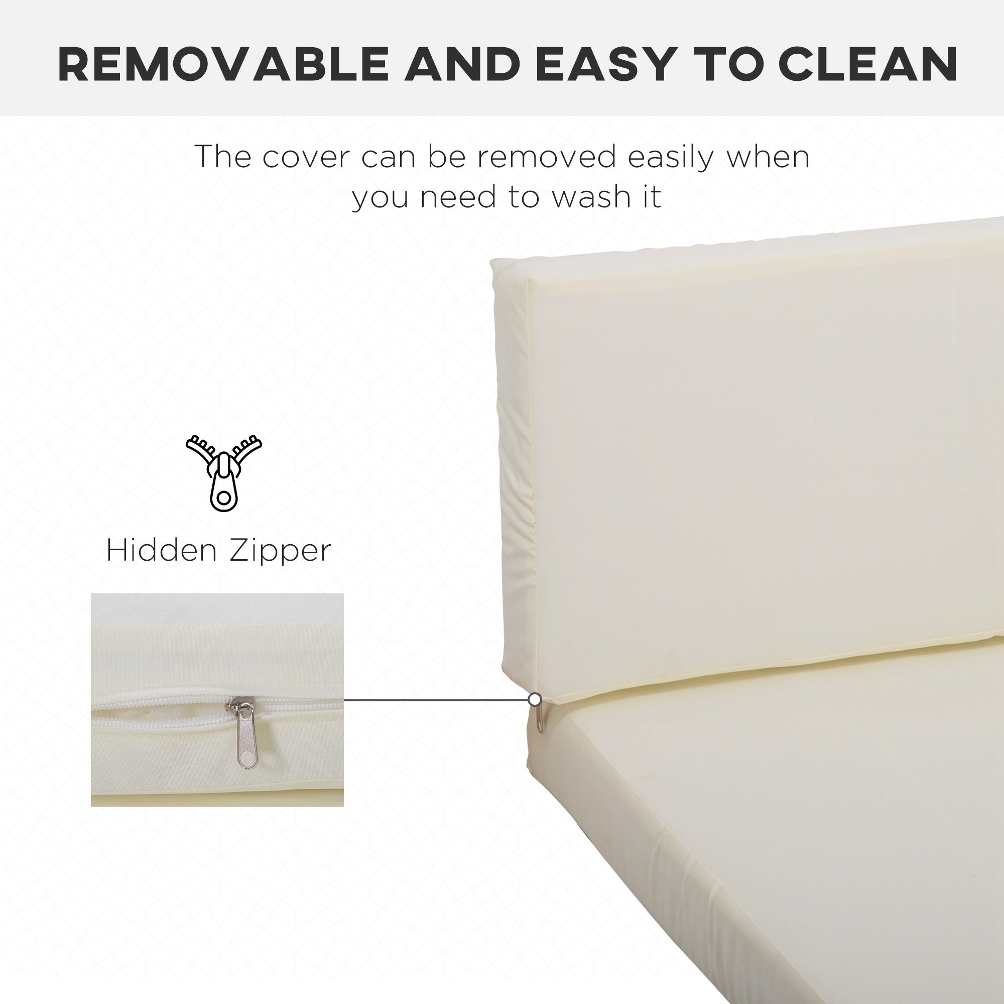 Kozy Outdoor Cushion Pad Set for Rattan Furniture, 7 Piece Garden Furniture Cushions ONLY, Cream