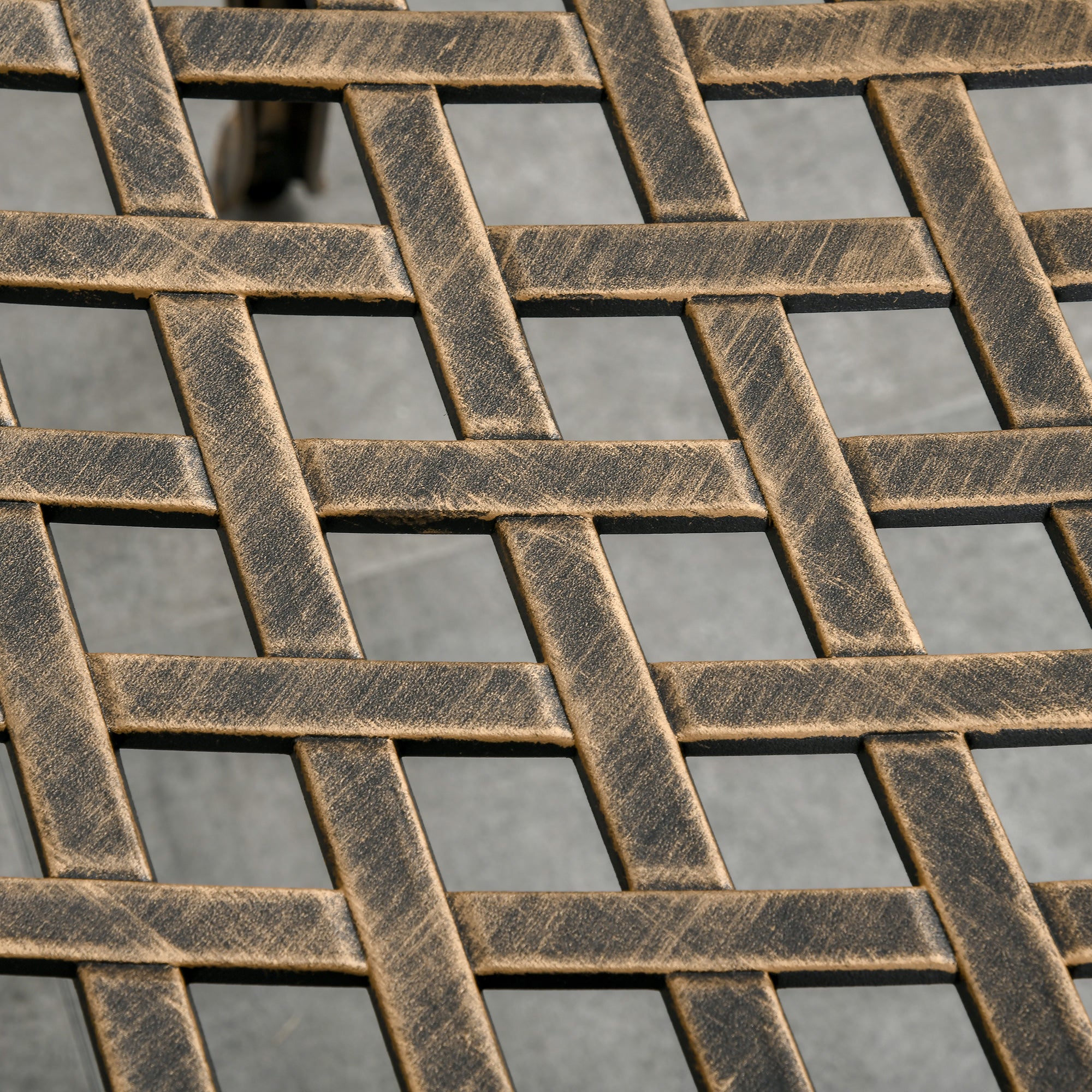 Kozy 3pc Cast Aluminium Garden Bistro Set for 2 with Parasol Hole, Outdoor Coffee Table Set Rust Resistant with Cushions, Bronze