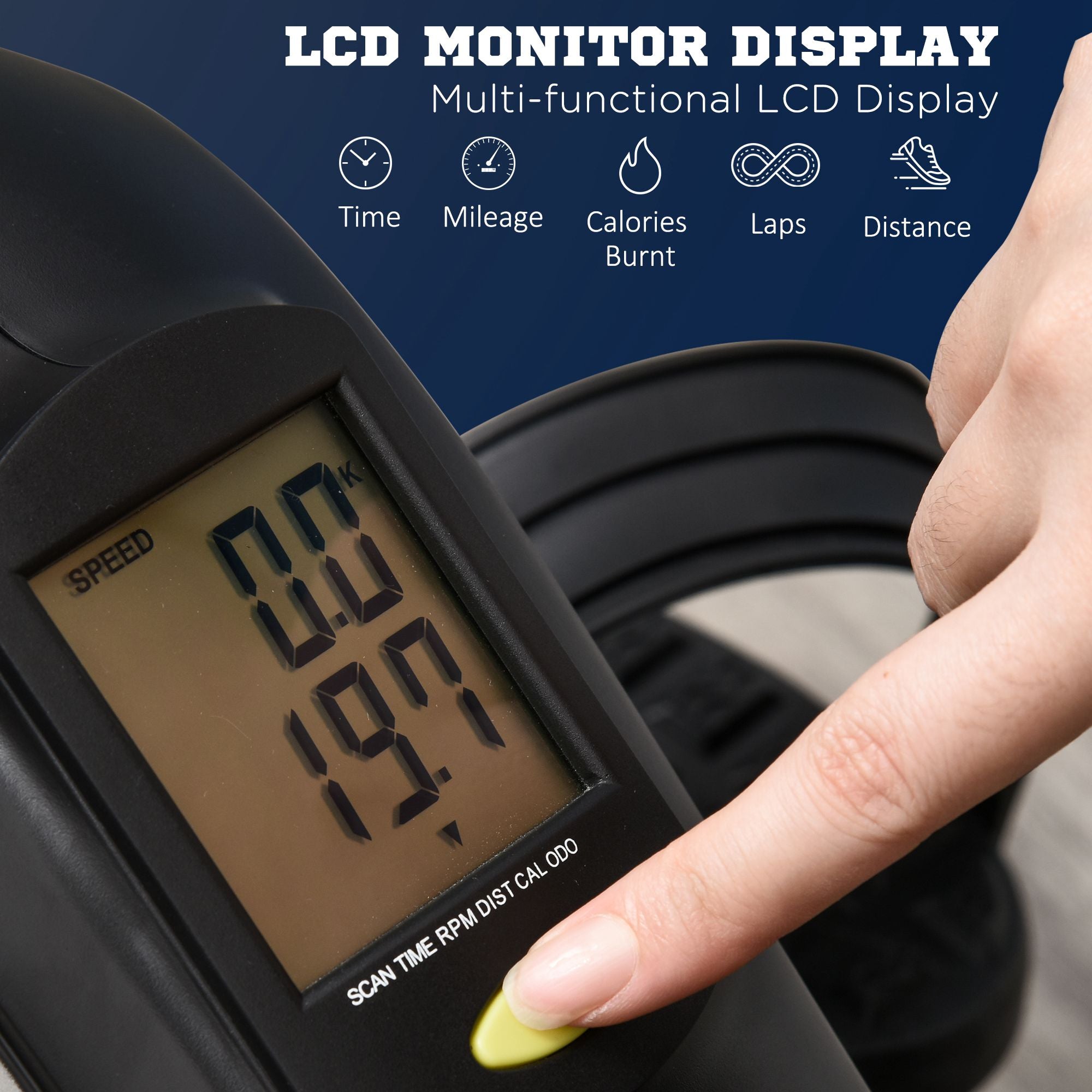 Kozy Portable Pedal Exerciser, Mini Exercise Bike with 8 Levels Magnetic Resistance and LCD Display, Cycle Leg Exerciser Sitting Down