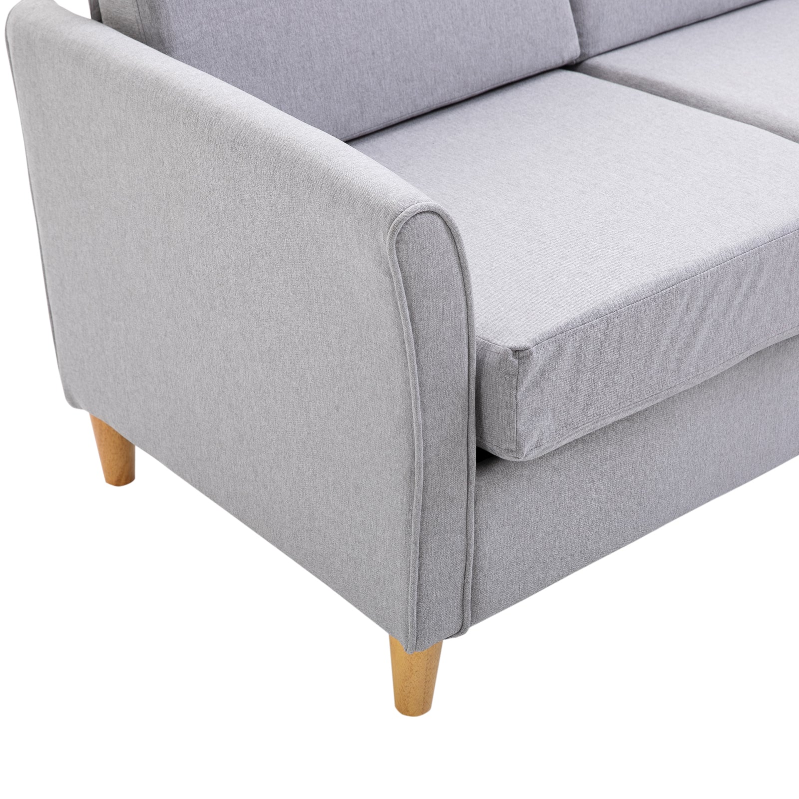 HOMCOM Sofa Double Seat Compact Loveseat Couch Living Room Furniture with Armrest Blue