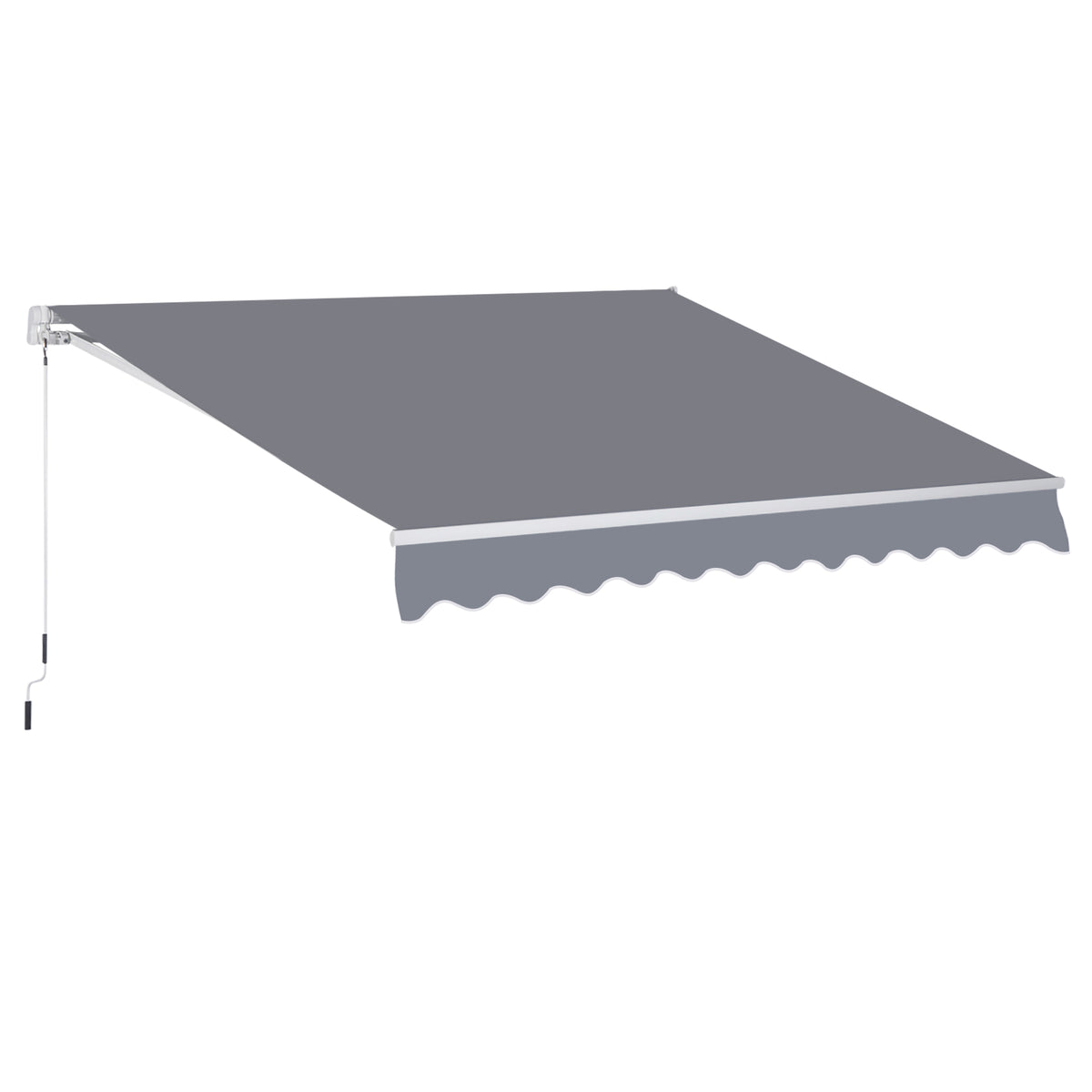 Kozy 3 x 2.5m Manual Awning Canopy Sun Shade Shelter Retractable for Garden Grey