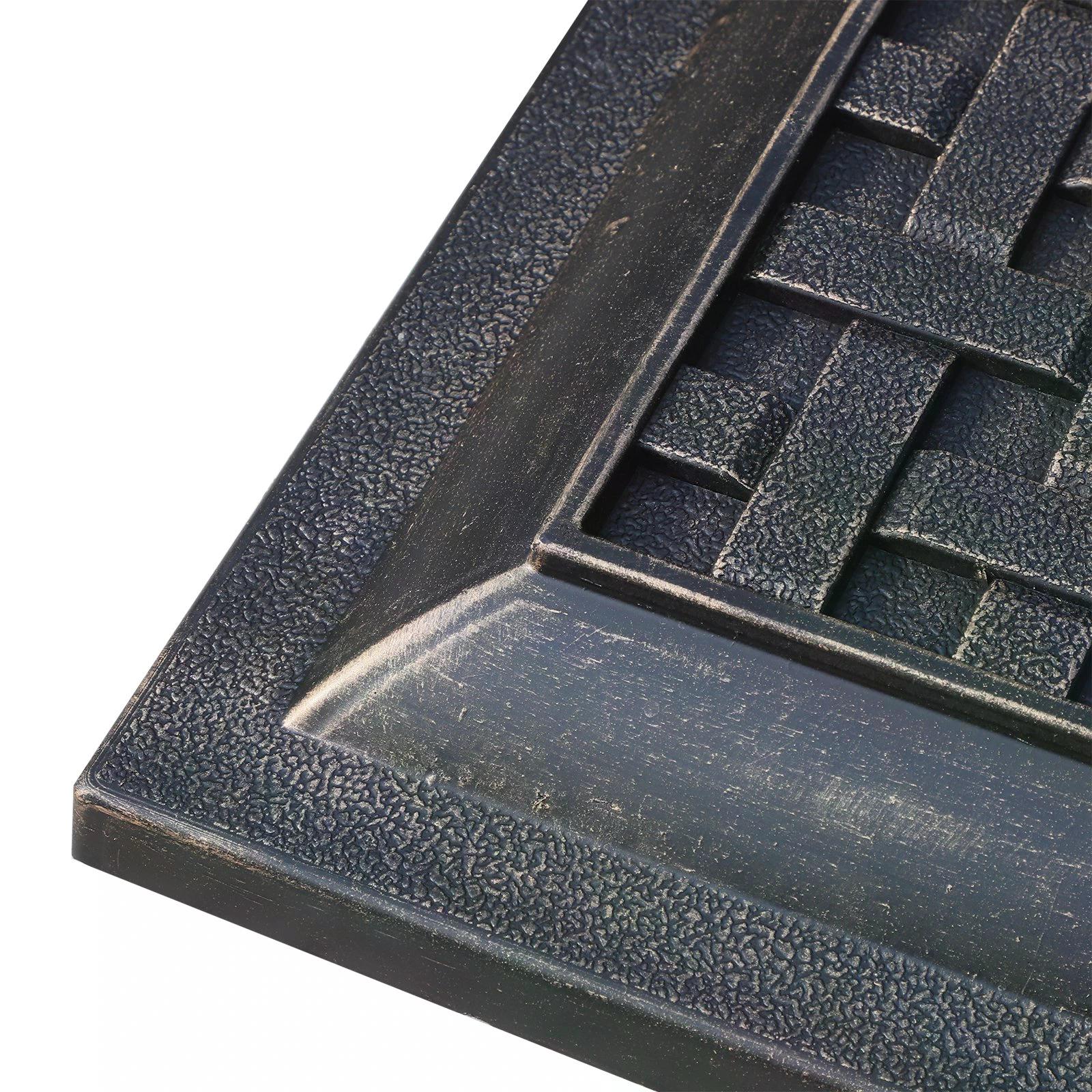 Outsunny Garden Parasol Base: Heavy-Duty 44cm Square Bronze Resin, Weatherproof, Elegant Design | Aosom UK