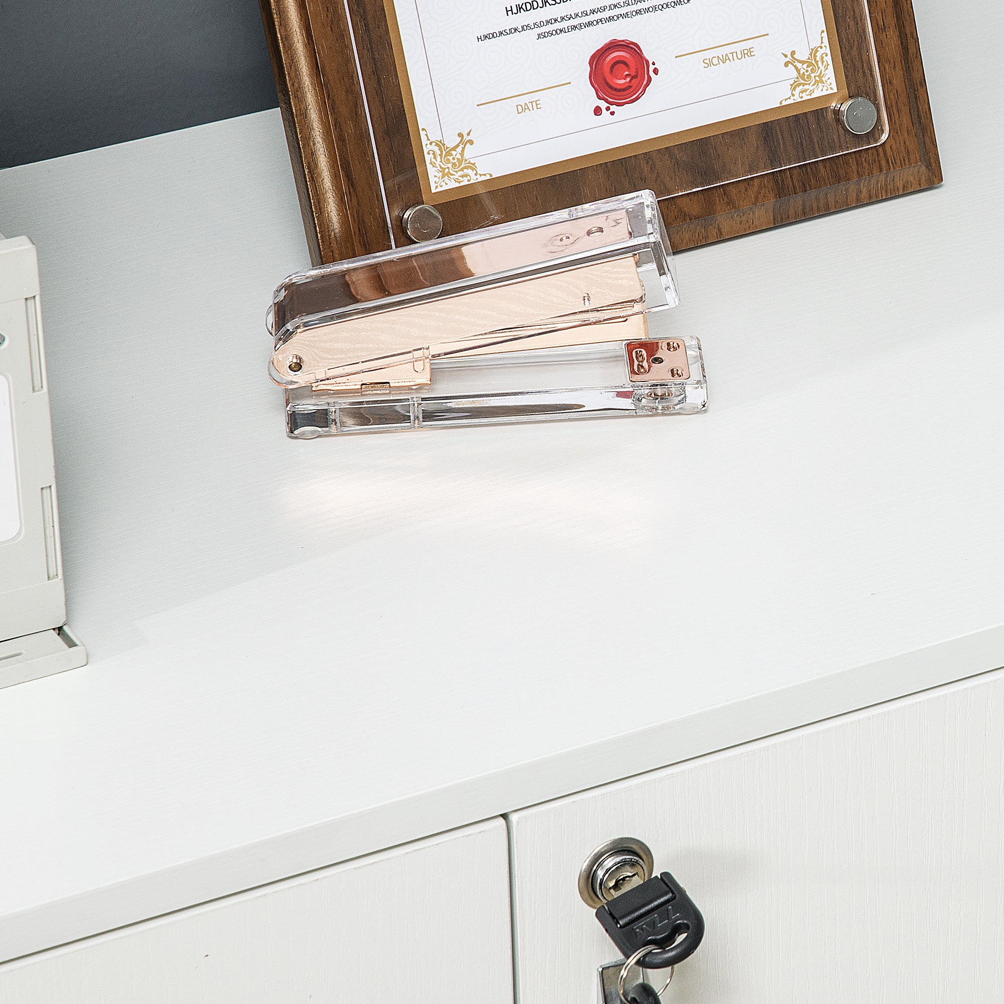 Kozy Two-Tier Locking Office Storage Cabinet - White