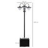 3-head Solar Lamp Post, Street Light with Planter, Automatic-on, 6 Hour Max Outdoor Ready LED Lighting