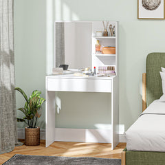 Kozy - Dressing Table with Mirror and Storage - White