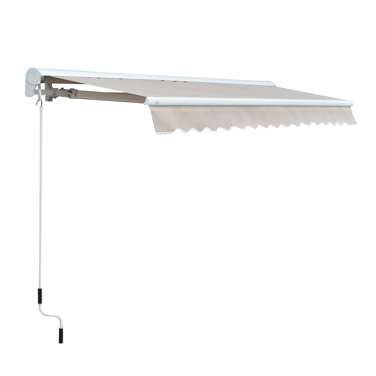 Kozy 3.5Lx2.5M Retractable Manual/Electric Awning-Cream White/White
