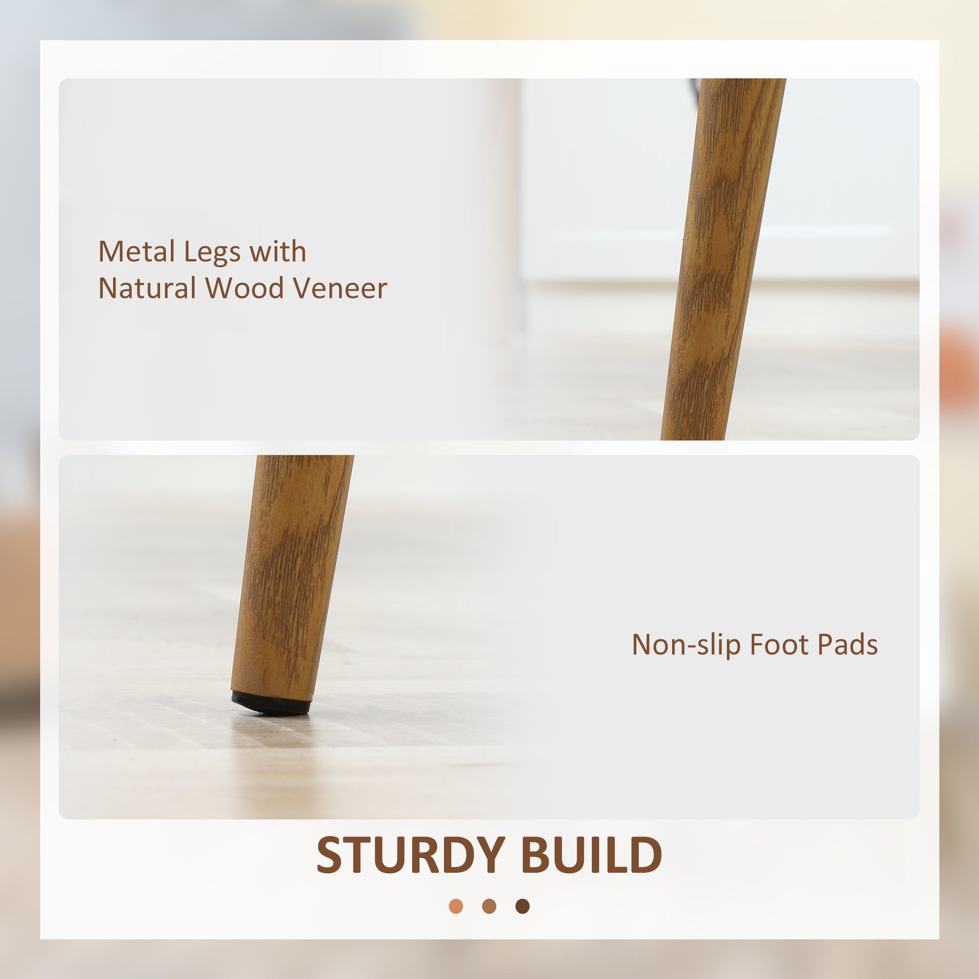 Kozy Modern Dining Chairs Set of 4, Kitchen Chairs with Backrest and Steel Legs for Dining Room, Living Room, White