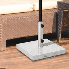 Outsunny Marble Umbrella Base: 28kg Durable Parasol Holder for Patio Furniture, Outdoor Sunshade Support | Aosom UK