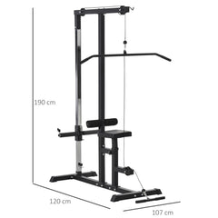 Kozy Exercise Pulley Machine Power Tower with Adjustable Seat Cable Positions