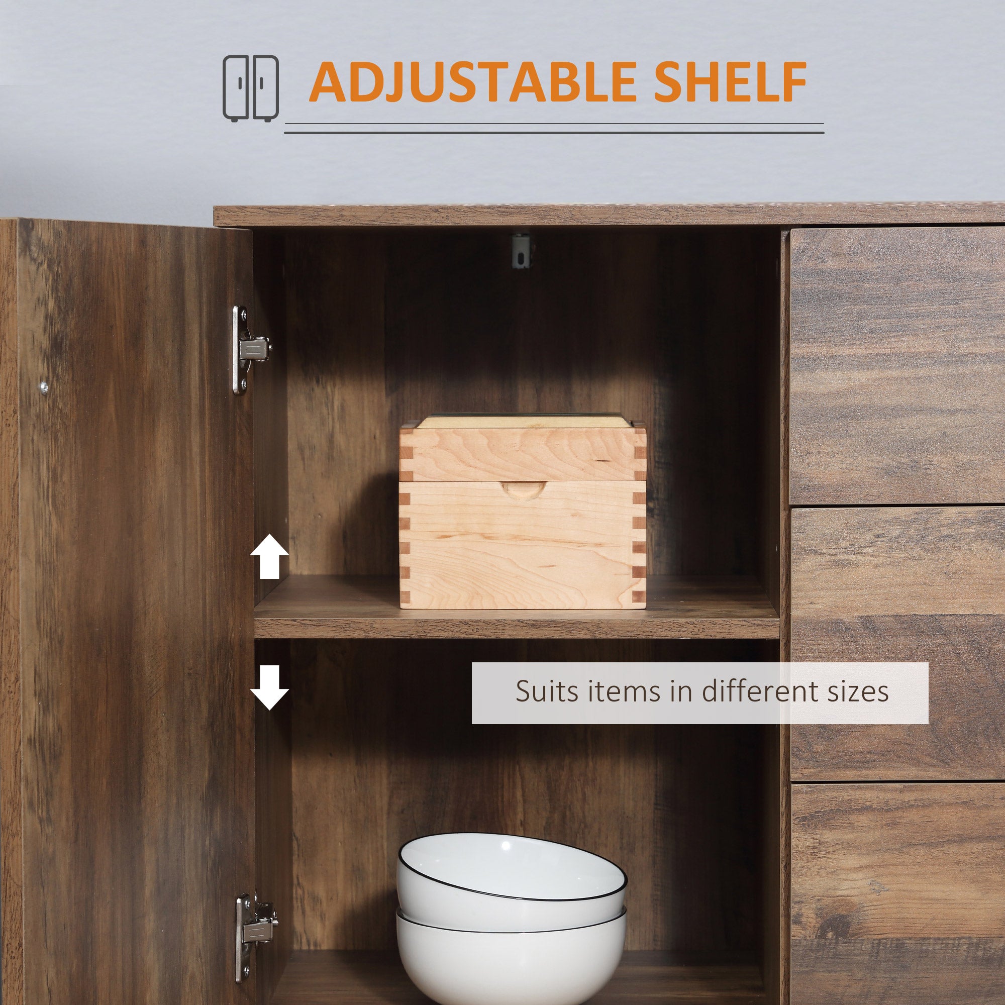 Kozy Modern Mango Wood-Effect Sideboard