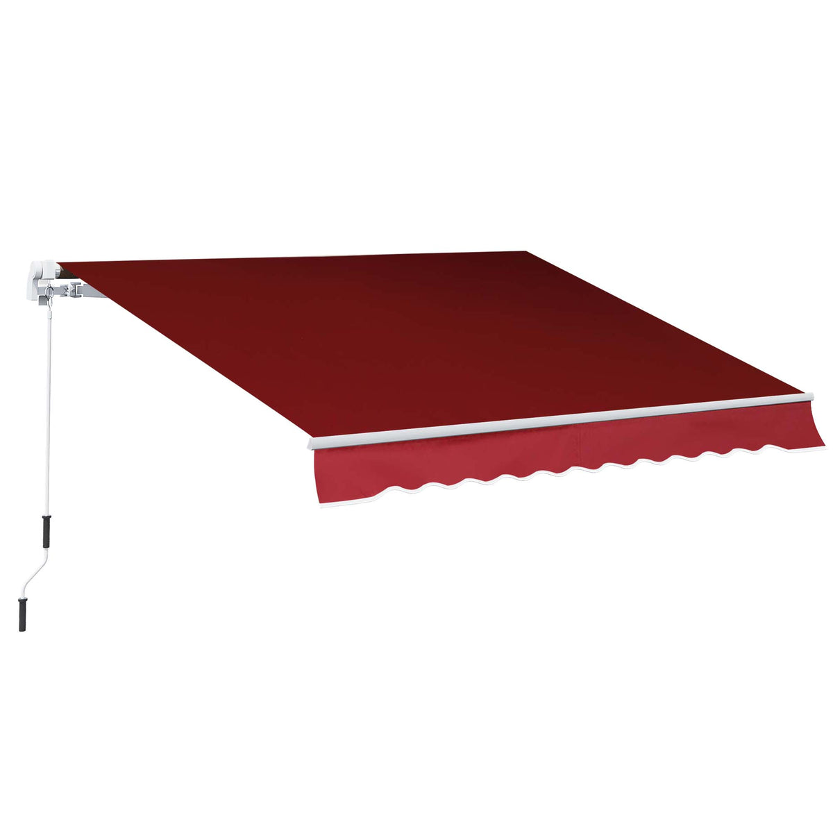 Kozy Manual Retractable Patio Awning Shelter UV Protection, 2.5mx2m