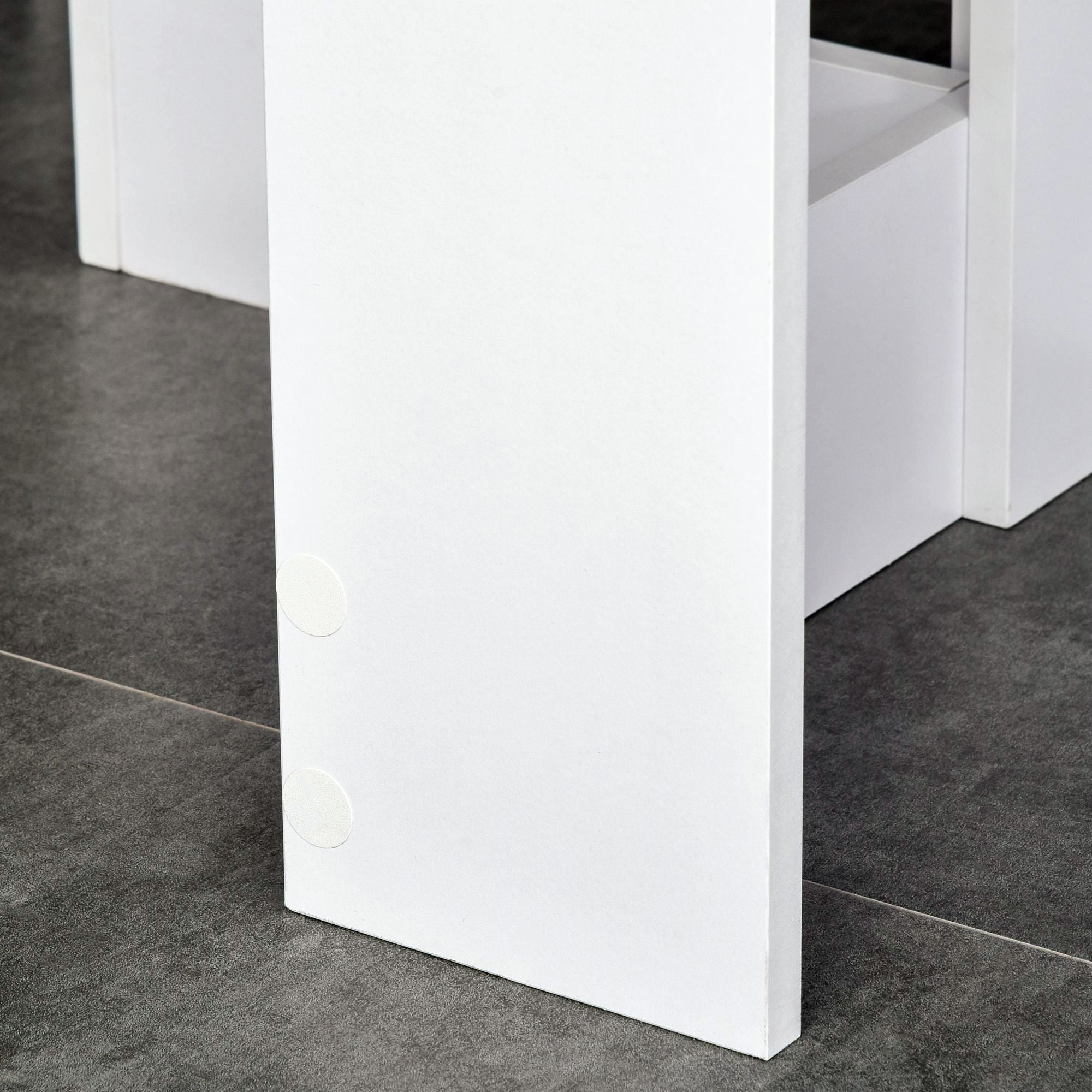 Kozy Space-saving Drop Leaf Table, Folding Dining Table for Small Space, Kitchen, Dining Room, White