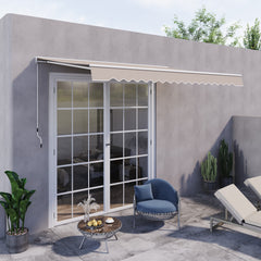 Kozy 2.95Lx2.5M  Retractable Manual/Electric Awning-Cream White/White