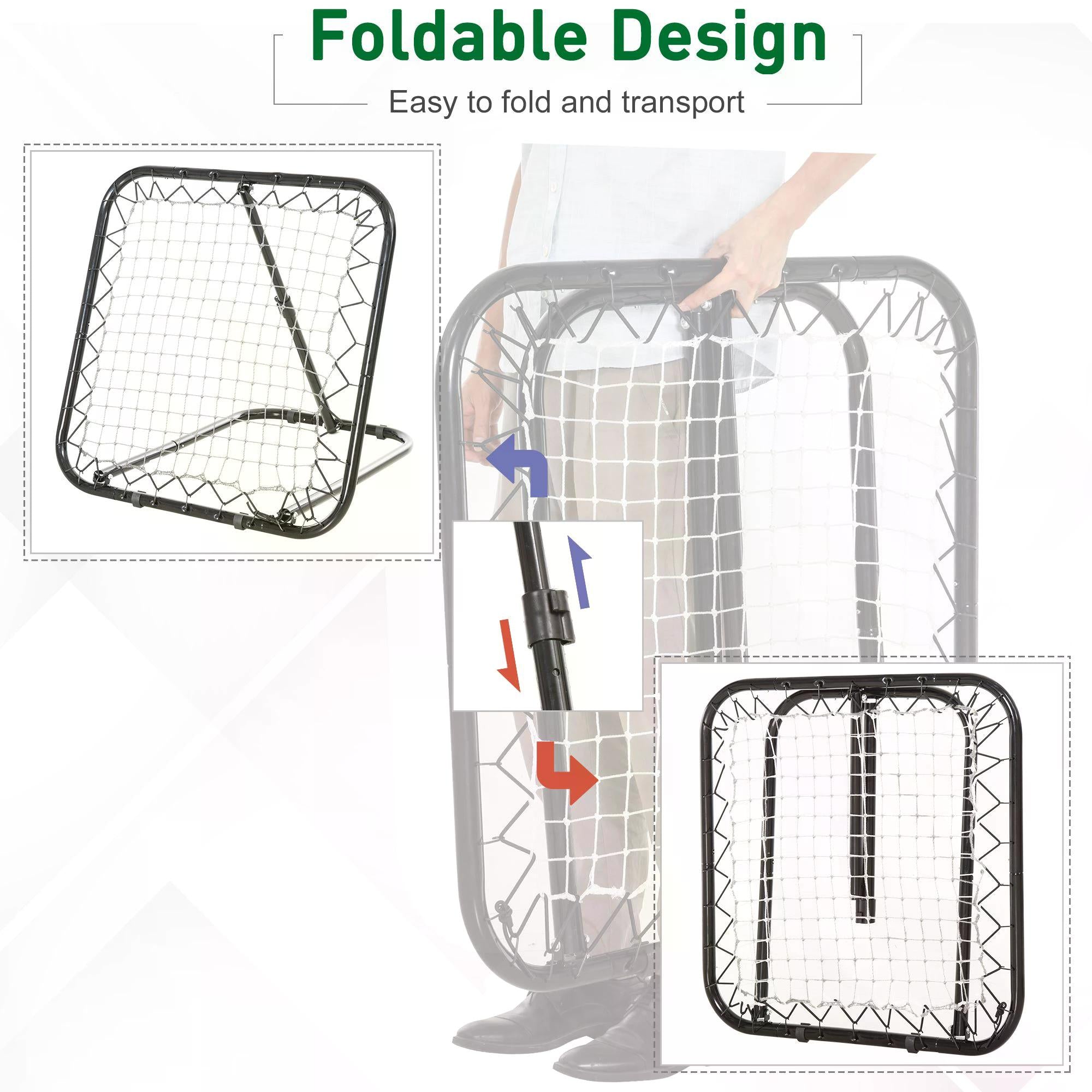 Kozy Angle Adjustable Rebounder Net Goal Training Set Football, Baseball