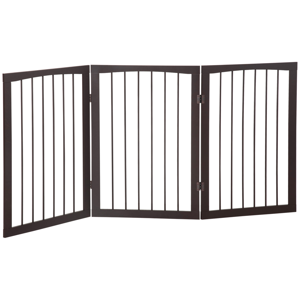 Kozy 3 Panel Stair Gate Foldable Dog Door Gate Indoor Free Standing Safety Gate Pet Barrier 76cm Height