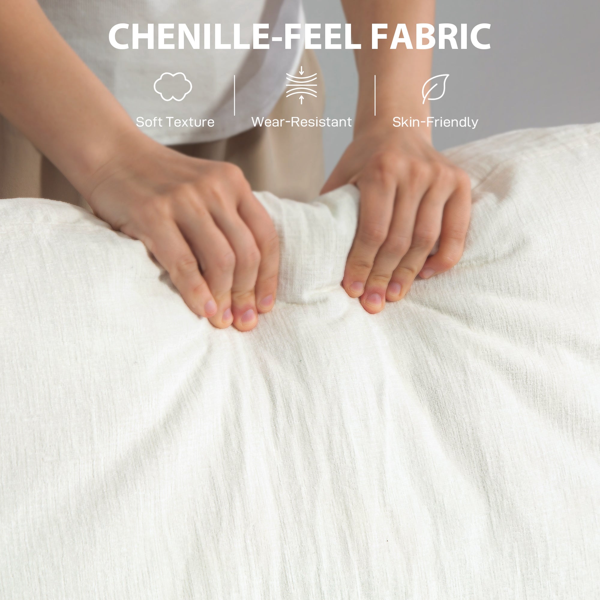 Kozy - 3 Seater Sofa with USB Ports & Cup Holders - Cream White