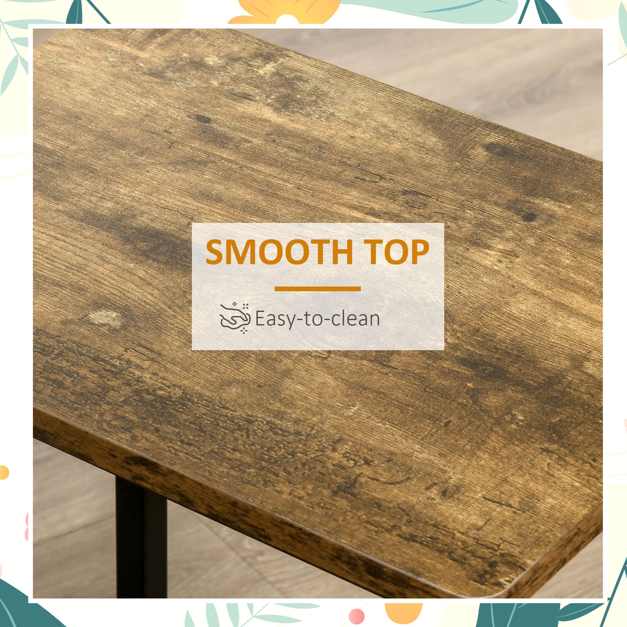 Kozy Industrial Bar Stools, Set of 2 Kitchen Breakfast Bar Chairs with Footrest, Counter Height Island Stools for Dining Area, Home Pub, Rustic Brown