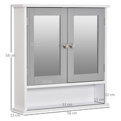 Kozy Bathroom Wall Storage Cabinet - Grey