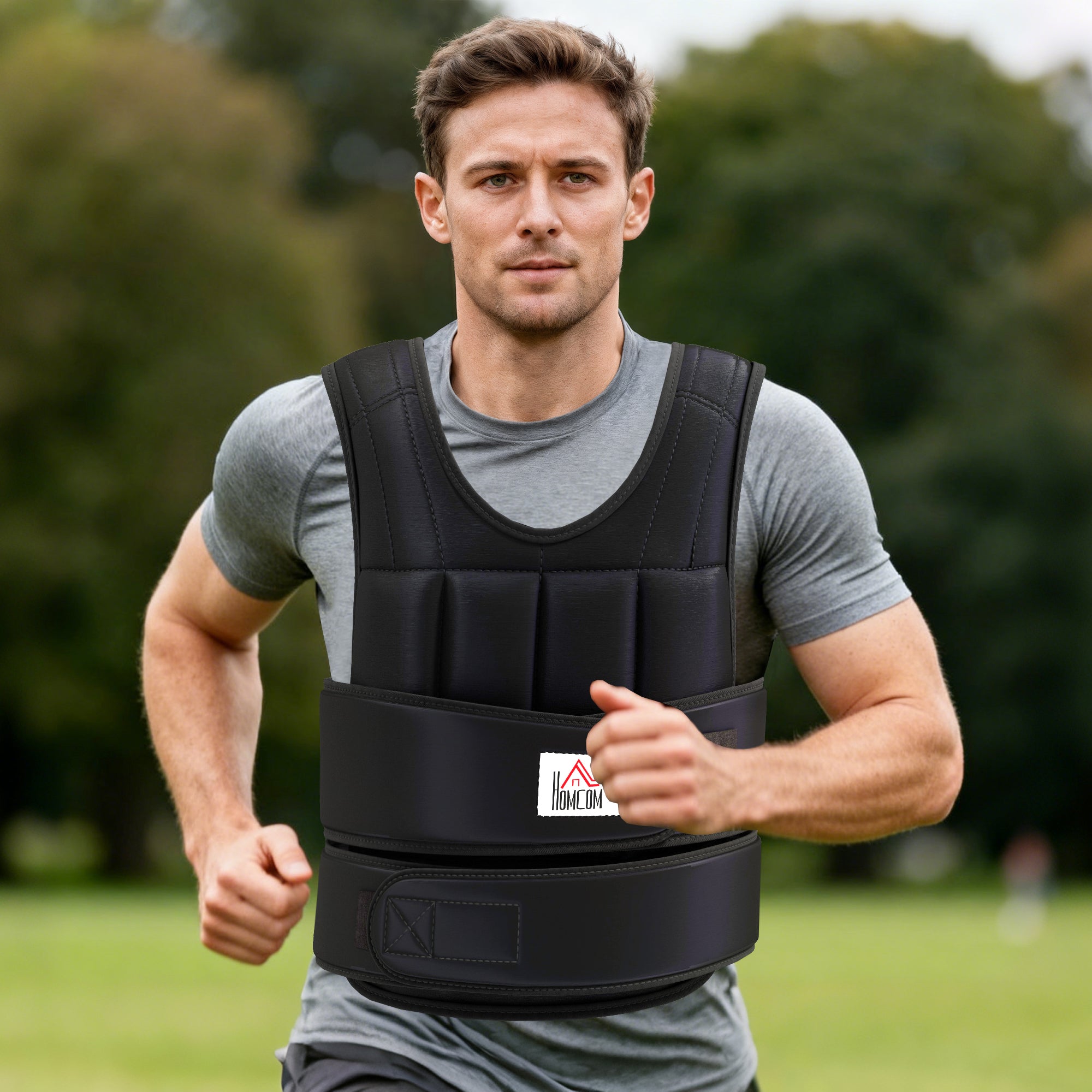 Kozy 20KG Adjustable Weight Vest, Black