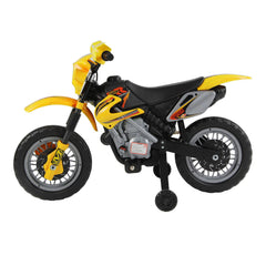 HOMCOM Kids Electric Motorbike Child Ride on Motorcycle 6V Battery Scooter (Yellow) | Aosom UK